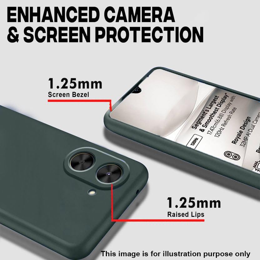 Image of AeoFit Back Cover Case for Motorola G67 Power 5G | Soft Micro-Fibre Lining Inside | Camera Protection Bump | Shockproof Back Cover Case for Moto G67 Power 5G (Green)