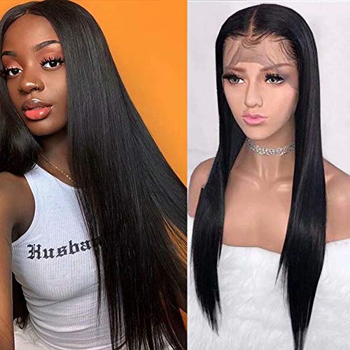 Maxine Water Wave 4X4 Lace Closure Wig Human Hair Wigs 150% Density Water Wave Lace Front Wig Brazilian Virgin Hair Wig Straight Glueless Wig 30 inches Natural Black Color Free Part Wigs