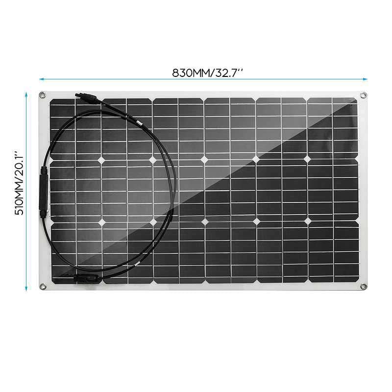 Pannello Solare Pannello Solare Monocristallino 90W Pannello Solare Fotovoltaico Controller Componenti Collegati in Serie E in Parallelo