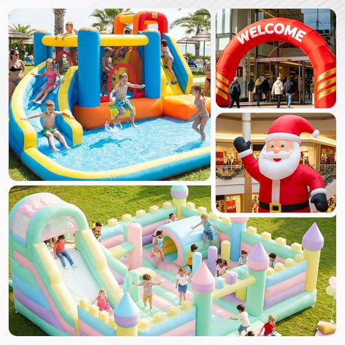 Image of Bounce House Blower, 480W 0.64HP Powerful Inflatable Air Blower Portable Air Blower for Inflatables, Bouncy Castle, Jumper, Water Slide, Leaf Blower Corded