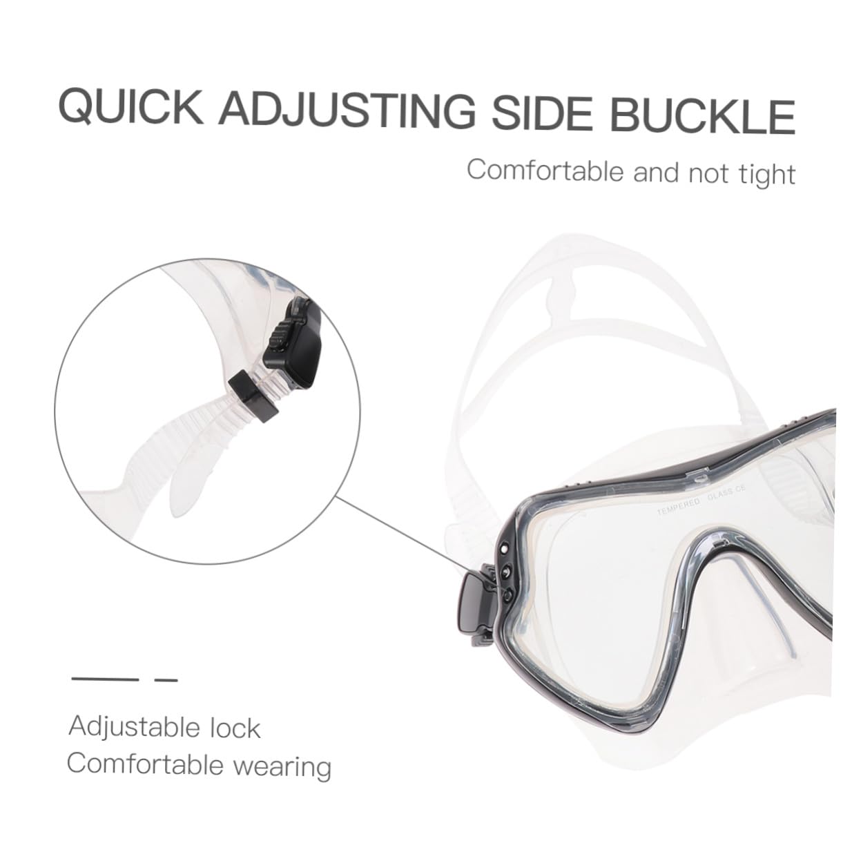 Set Maschera Snorkeling in Silicone Nero per Uomini e Donne | Valvola di Drenaggio Unidirezionale, Sgancio Rapido, Adatto anche Nuoto
