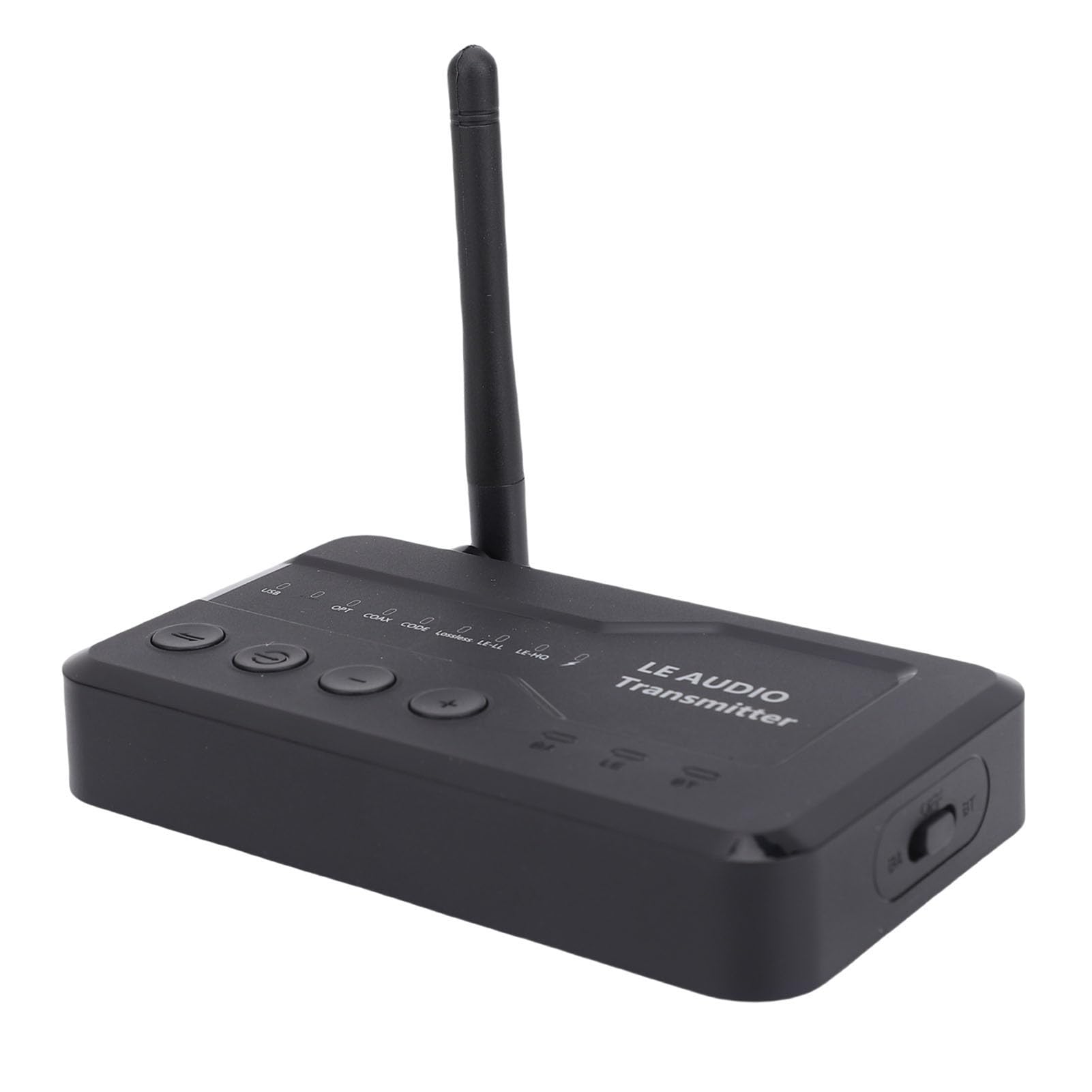 Adaptador de Audio Bluetooth 5.3, Receptor Transmisor Inalámbrico con Entradas USB AUX Opt Coax Antena Externa para Auriculares Bluetooth Altavoces