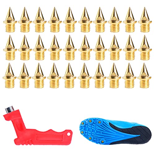 Bavooty Clavos Atletismo,Clavos para Zapatos de Pista,Clavos para Zapatos con Llave para Clavos,Clavos para Zapatos,Clavos de Repuesto para Zapatos de Pista Zapatos Deportivos Trotar,30 Piezas