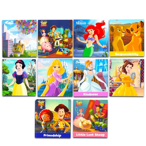 Image of Disney Story Books Collection Set for Toddlers, Kids 3-5 - Bundle of 20 Disney and Pixar Books for Boys, Girls Featuring Cars, Toy Story, Princess, More | Bulk Disney Board Books for Kids