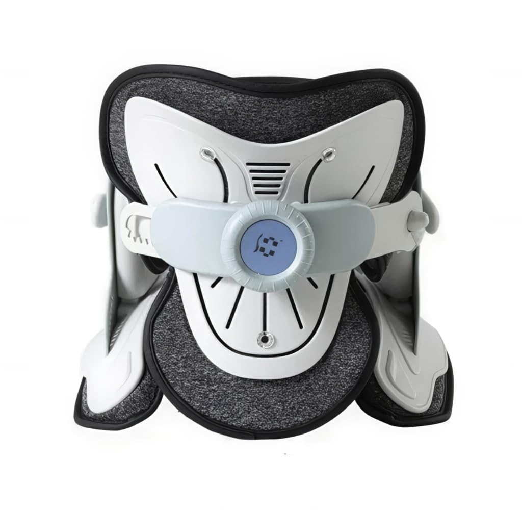 Extensor cervical ortopédico con soporte multizona, ajuste eléctrico y materiales transpirables para alivio del dolor de cuello