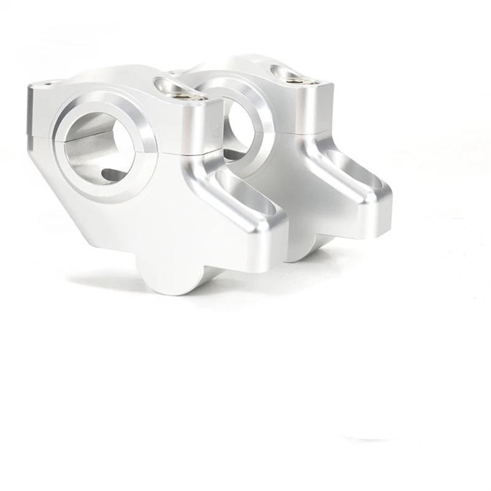 Adaptateur d'extension de guidon alu argent brillant pour BMW GS