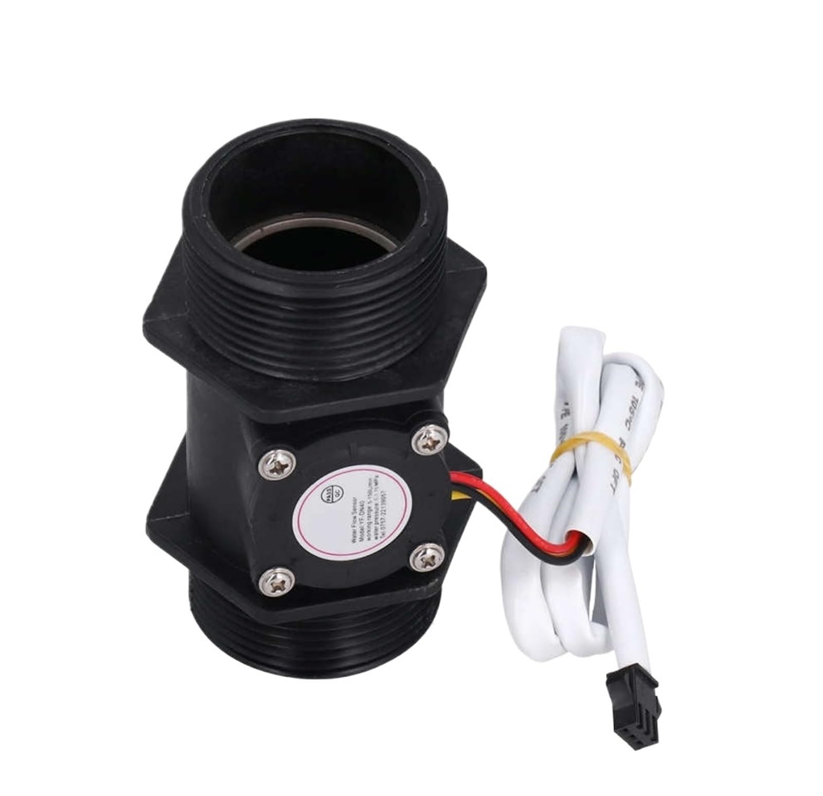 Flow Sensor Meter Digital Pipeline Water Flow Flow Meter Water Sensor 47mm YF-DN40 DC 3.5-24V High Sensitivity, Waterproof and Heat Resistant