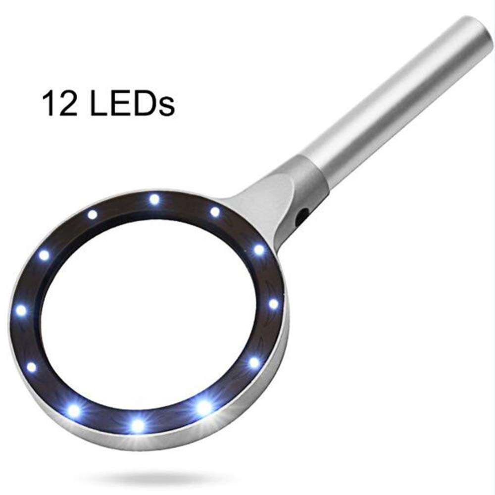 Gafas de Aumento con Auriculares iluminados, Lupa Manos Libres con 2 Luces LED para electrónica, pestañas, Manualidades, joyería, circuitos, reparación de Relojes, 4 Lentes diferen