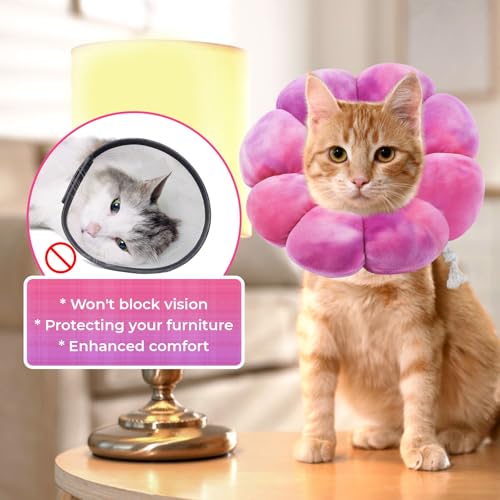 Image of Adjustable Dog Cone Collar, Soft Dog Elizabethan Collar Recovery E Collar After Surgery, Recovery E-Collar for Kittens /Puppies and Cats Recovery