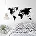 Adesivo da parete Adesivo da parete rimovibile in PVC Decorazione della casa Mappa del mondo Decorazione della mappa Mappa del mondo Soggiorno 57X33 cm