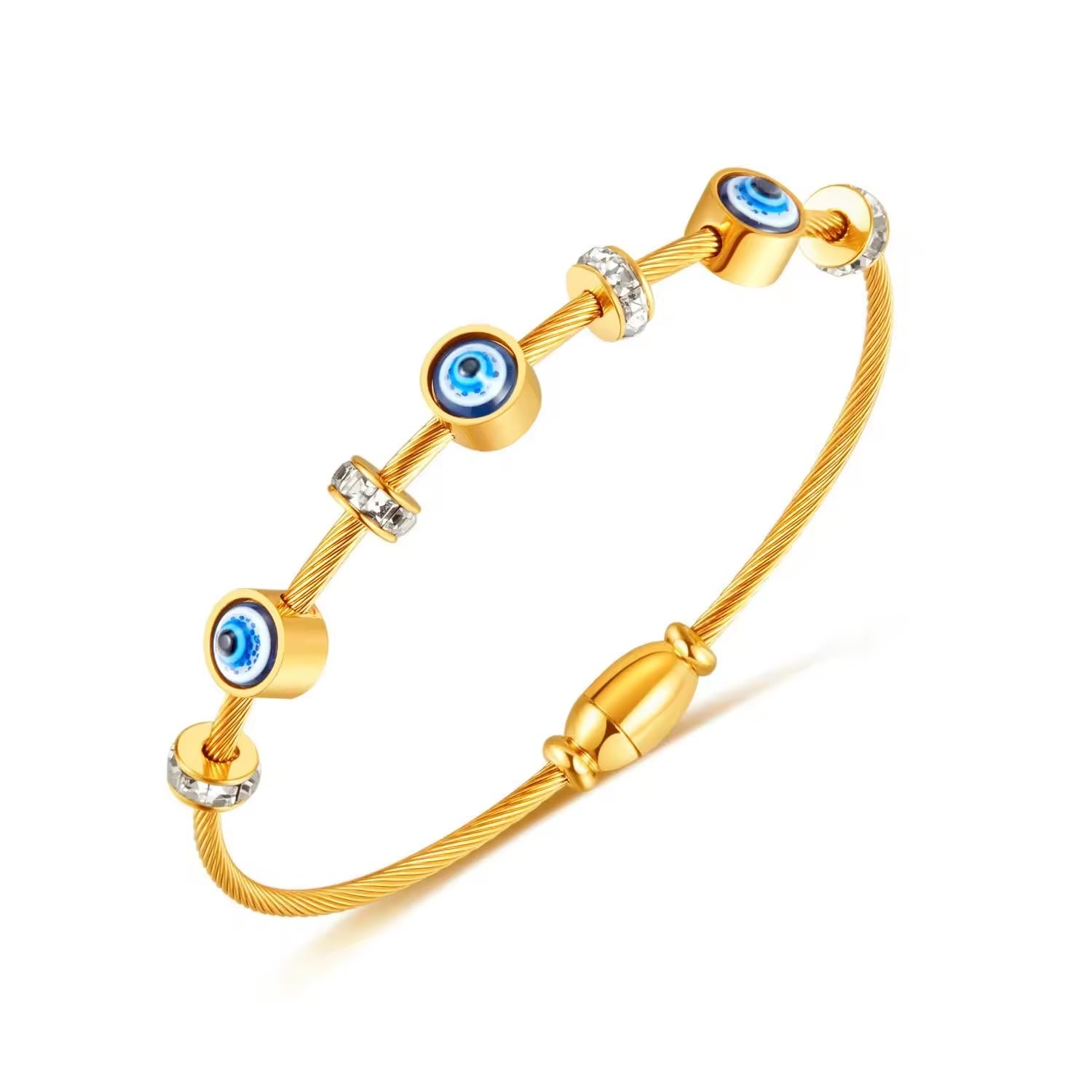 Amaal evil eye bracelet for woman Evil Eye Bangles for women Anti Tarnish Stylish Adjustable hand Rose gold Bracelet for girls Kada for Women Magnet Accessories Jewellery friendship crystal (B0DCZV581K) Amazon Price History, Amazon Price Tracker