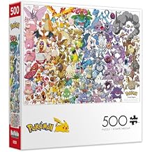 Buffalo Games Pokemon Kanto 151 500 Piece Jigsaw Puzzle - Multicolor, 21.25 x 15 in, Rectangular - Bonus Poster Included - Precision Cut Pieces - Pokemon Gifts for Adults