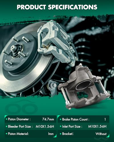 Image of SCITOO Front Left Brake Caliper Without Bracket 184127 Compatible For Cadillac For Brougham 1987 1989-1992,For Cadillac For Commercial Chassis 1979-1984 1992-1996,For GMC For R2500 Suburban 1987-1991