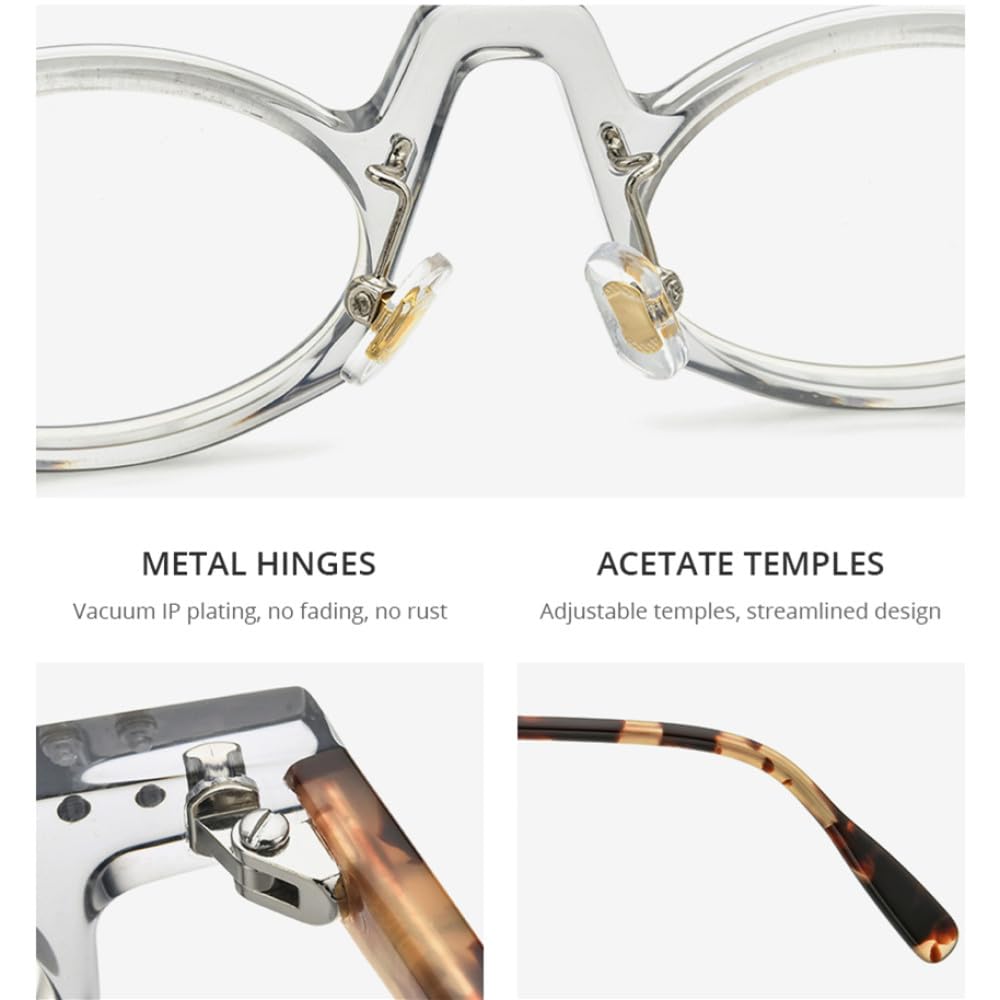 MUTYNE Acetat Brillengestell Damen Vintage Retro Kleine Ovale Brillen Herren Brillen Brillen