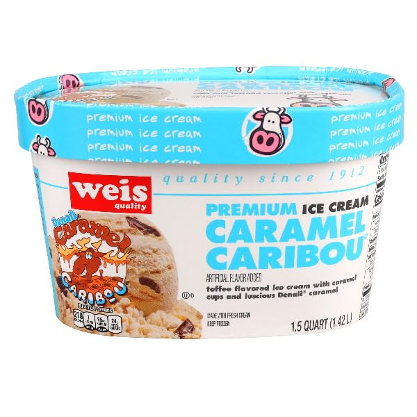 Weis Quality, Ice Cream Caramel Caribou, 48 Fl Oz Grocery