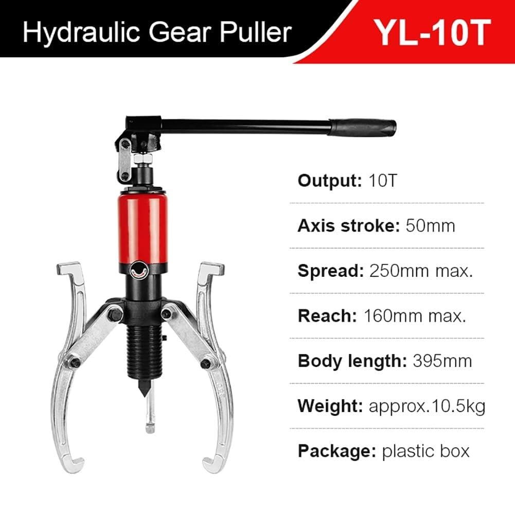 Hydrauliczny ściągacz kół zębatych, zestaw do naprawy łożysk kół, separator ściągaczy łożysk kół, wytrzymałe hydrauliczne narzędzie do ściągania, obracające się, bez wycieków oleju