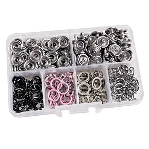 Set di bottoni automatici con pinza in jersey, 100...