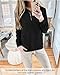 BTFBM Fall Fashion 2025 Quarter Zip Pullover Women Quilted Sweatshirt Lightweight Button Down Long Sleeve Shirts Tops(Black, Large)