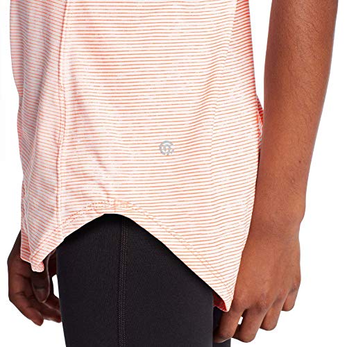 C9 Champion girls Keyhole Tank Yoga Shirt, Deep Sea Coral Heather, Medium US4