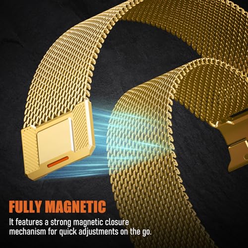 Image of BXUXOHS Milanese Loop for Apple Watch Ultra 3 /2 Band 49mm 46mm 45mm 44mm 42mm Men,Tactical Mecha Strap Military-Grade Design,Magnetic Metal Wristband for iWatch Ultra 2 /3 Series 11 /10 /9 /8 /7 /6 /5 /4 SE