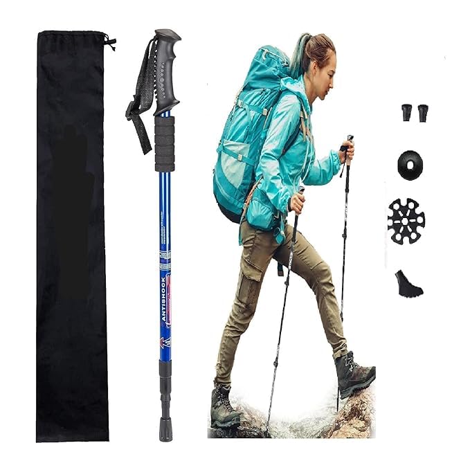 DOZERA Trekking and Hiking Sticks Poles, Collapsible, Lightweight, Shock Absorbing, Adjustable Aluminum for Mountaining and Travel Poles for Men and Women-picture-14