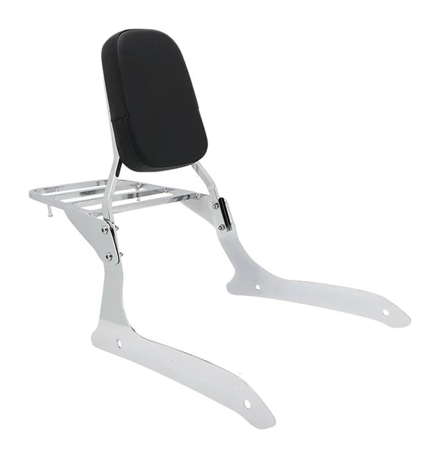Trasero para Motocicleta para Yamaha XVS 1300 XVS1300 A para Medianoche para VStar 2007-2015 Respaldo Rejilla Trasera Pasajero Portaequipajes Portaequipajes Moto(Cromo)