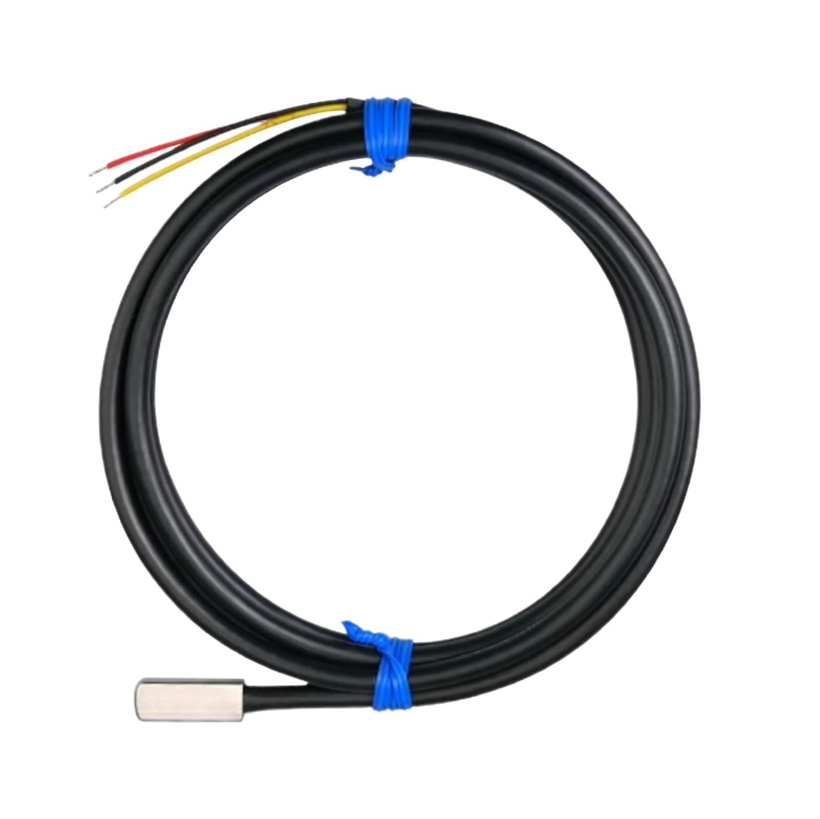 QfUxYYSLD DS18B Surface Temperature Sensor, Waterproof Adhesive Probe, Digital Flat Surface Sensor with High Precision RVVP Cable (DS18B20-HF-1.5M)
