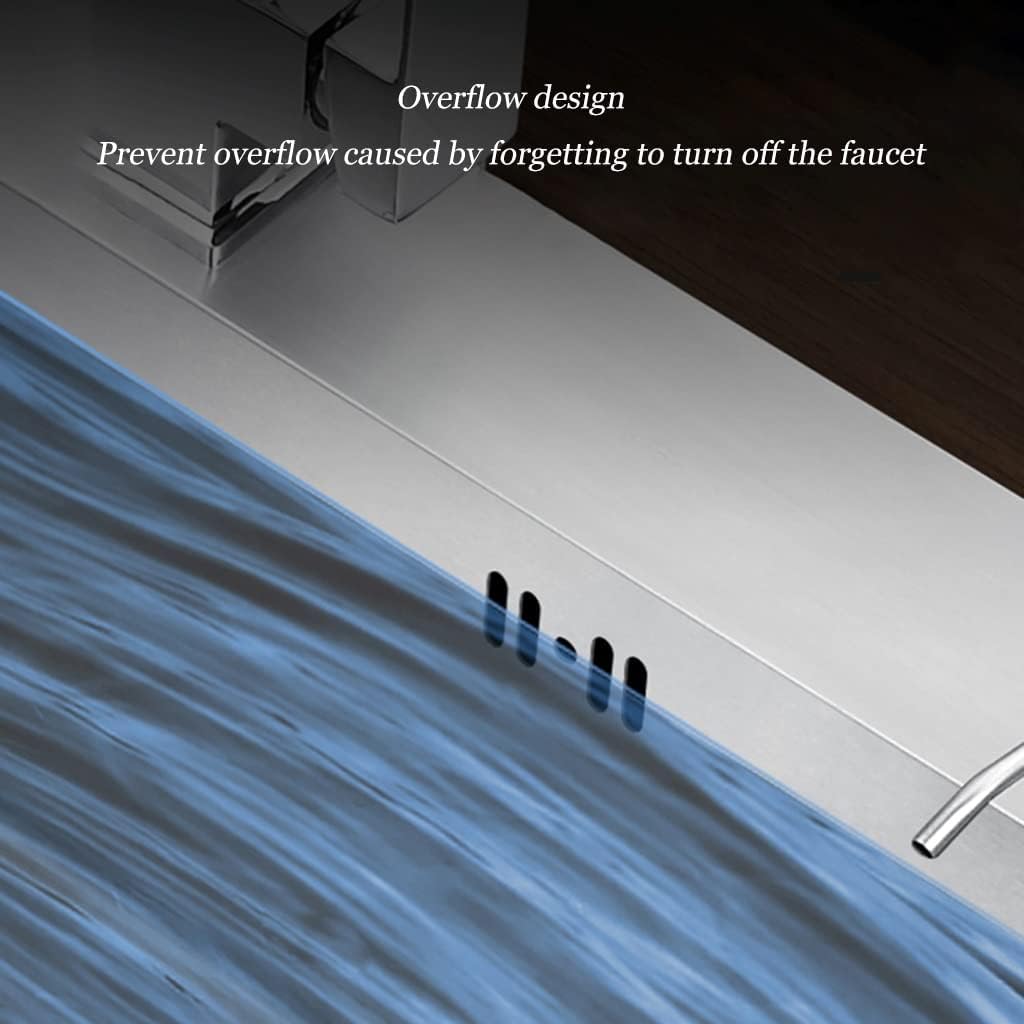 Stainless Steel Sink Handmade Sink Brushed Thickened Sink Sink Set Vegetable Sink (Color : Silver(A), Style : 58 * 43 * 20cm)