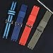 Hijiawee Replacement Band for Swatch 17mm 19mm 20mm, Military Ballistic Soft Woven Nylon Watchband Strap for Swatch Watch Series (20mm, Blue)