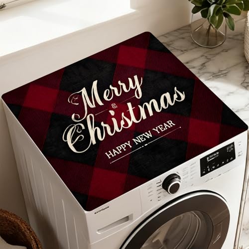 Image of Washer Dryer Top Cover Mat, Non-Slip Laundry Room Decor, Laundry Room Kitchen Appliance Decor Protector Size 23.6x19.7in