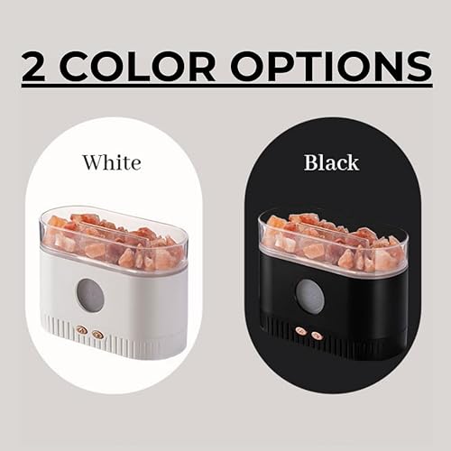 Miniatura 5 de Difusor de aroma de lámpara de sal del Himalaya, capacidad de 6.8 fl oz, 8 horas de tiempo de funcionamiento, automatización ultrasónica, color