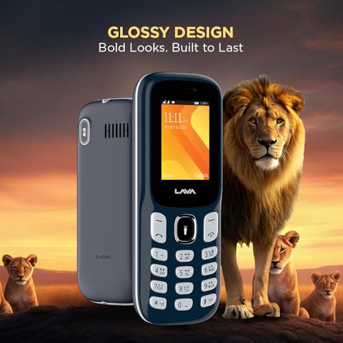 Image of Lava A3 King Dual Sim Keypad Mobile Phone | 1750mAh Big Battery | 1.8 inch Large Display | 7 Languages Read & Write Support | Vibration Alert (Dark Blue)