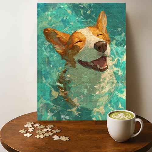 Casse-tete chien Corgi 500 pieces bois 20x15 po