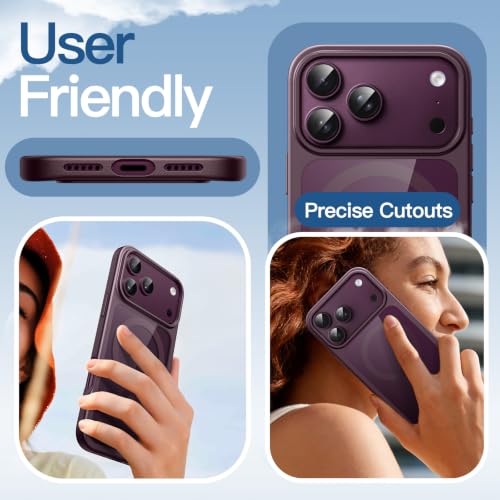 Image of JETech Magnetic Cover Case for iPhone New Pro, Dark Cherry