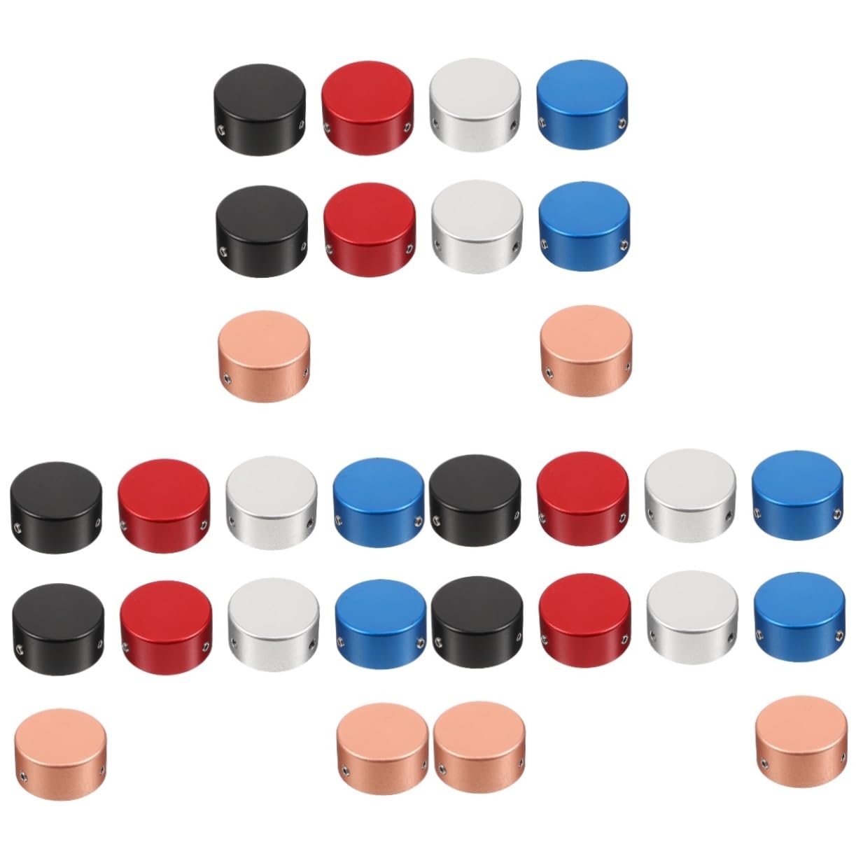 TOYANDONA 30pezzi Tappi Pedale Per Chitarra Coperture Colorate Per Switch Rossi Neri Dorati Accessori Per Effetti Musicali Maggiore Visibilità e Comfort Durante Gioco