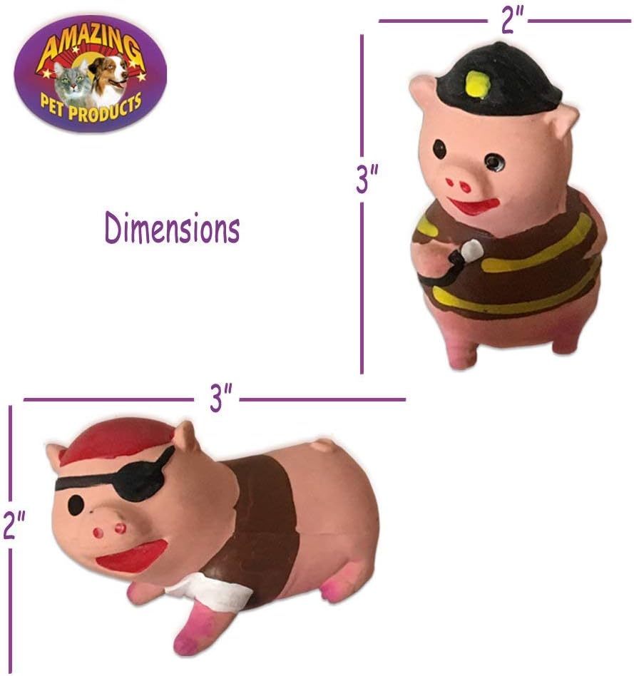 Amazing Pet Products リトルピギーラテックススクイークおもちゃ 10個パック