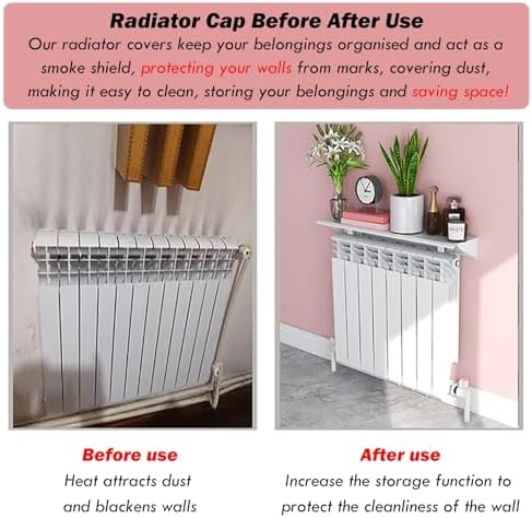 Radiator Cover Shelf - Stylish Space-Saving Storage for Kitchen, Sunroom & Courtyard - Multi-Functional Organizer & Decorative Accent for Home Decor