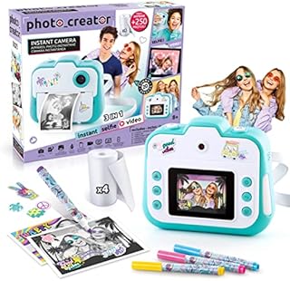 Canal Toys - aparat do natychmiastowego druku fotograficznego - fotografia, selfie i wideo - papier termiczny do 250 zdjęć - ekran LCD - od 8 lat - CLK 001
