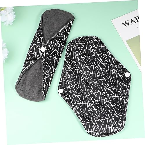 Didiseaon 15 Peças almofada de carvão de bambu mulheres cômoda pano feminino reutilizável absorvente