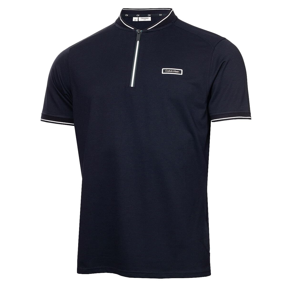 Calvin Klein Mens Denton Blade Collar Polo Shirt - Navy - XL