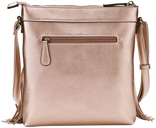 Image of B BRENTANO Vegan Fringed Crossbody Bag with Studs