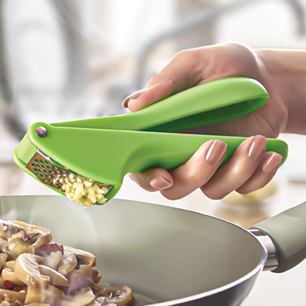IVYONE separador de grasa de 4 tazas, resistente al calor, sin BPA | Empaquetado con una prensa de ajos, separador de salsas para cocinar, colador de aceite, taza medidora, utensilios de cocina