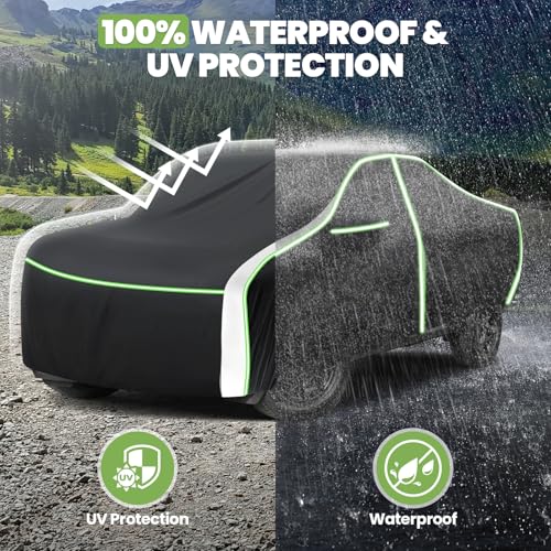 Image of Cartist 420d Car Cover Fits for Ford Maverick 2021-2026, All Weather Car Covers Outdoor for Maverick Accessories, Waterproof, with Zipper & Reflective Safety Strips