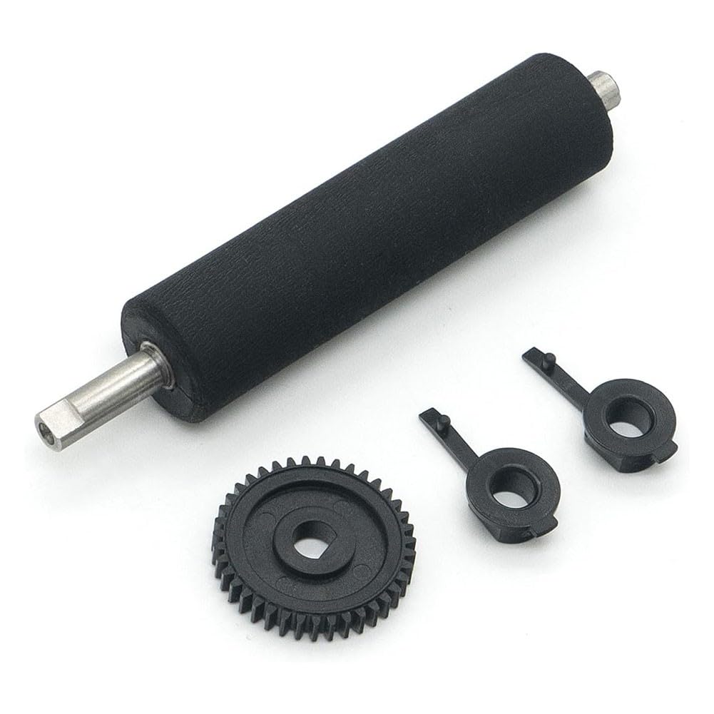 QOXEZY 105910-150 Transfer-Kit Plattenwalze mit Zahnrad für Zebra TLP-2824 und TLP2824 Plus Thermodrucker, Gummi-Druckwalze für zuverlässigen Etikettendruck