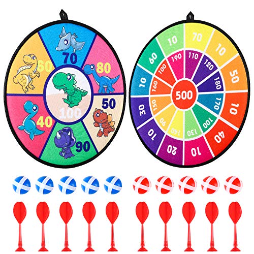 R HORSE 25 Packs Safe Dart Board Game Set, 2 Pcs 14 inch