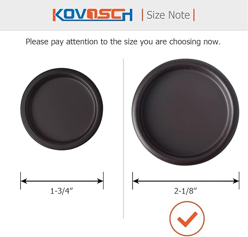 Miniatura 3 de KOVOSCH Paquete de 14 tiradores de dedo para puerta de armario, bronce aceitado, 2-18 pulgadas, tirador de puerta corrediza redonda, fácil