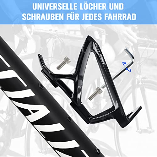 Flaschenhalter Fahrrad Getränkehalter Fahrrad Flaschenhalter Verbesserte Version Trinkflaschenhalter Fahrrad schön unzerbrechlich Leicht fahrradflaschenhalterung Schwarz