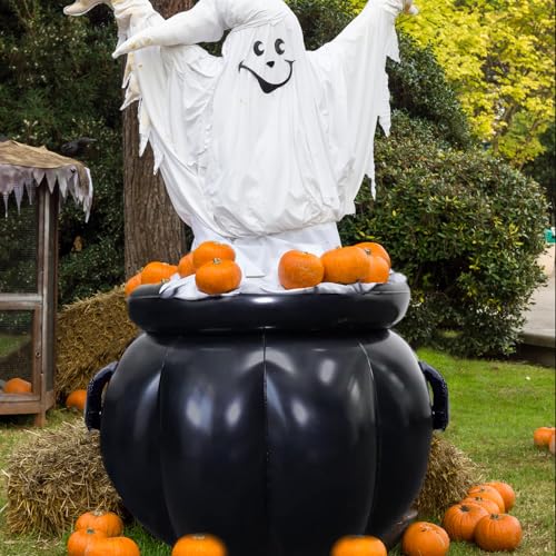 GIFTEXPRESS 22x18 Inch Large Inflatable Halloween Cauldron Drink Cooler, St Patrick Pot of Gold, Beverage Holder, Candy Kettle, Witch's Cauldron, Party Decoration by GiftExpress - Image 2