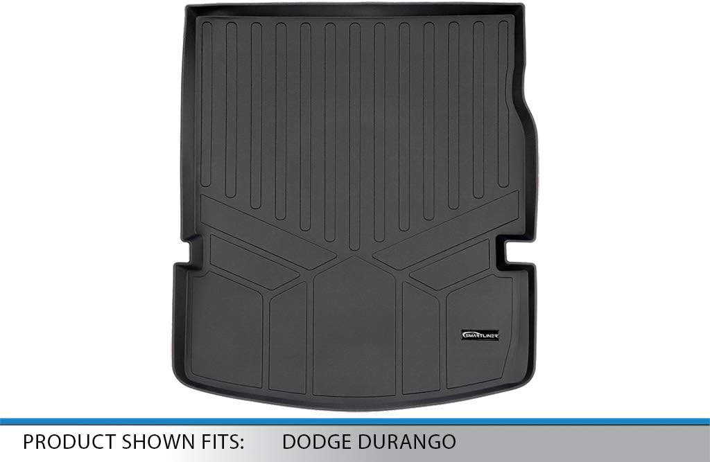 SMARTLINER All Weather Custom Fit Cargo Trunk Liner Floor Mat Behind 2nd Row Compatible with 2011-2012 Dodge Durango