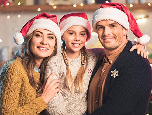 Christmas Snowflake Brooches for Women Xmas Crystal Brooch Pins Set for Girls Men Christmas Jewelry Gift for Family4